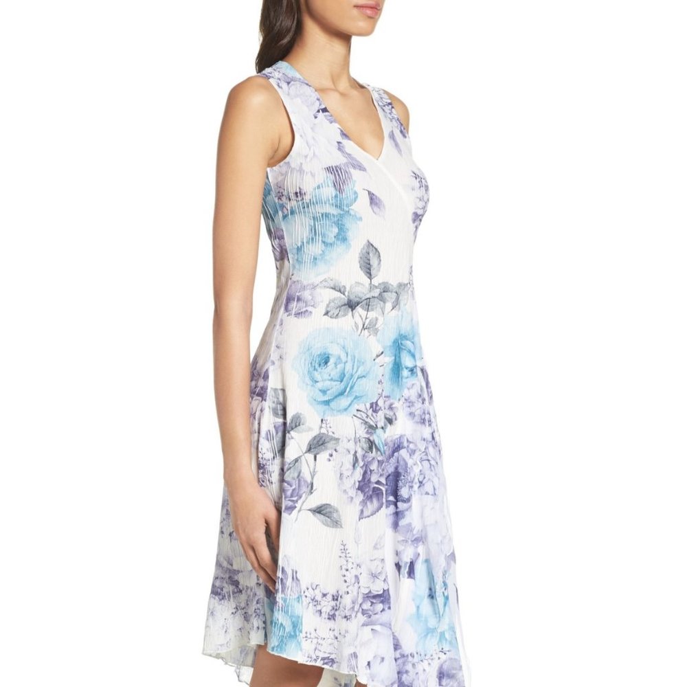 KOMAROV New Print Asymmetrical Hem Dress & Shawl SET Gown+Scarf  Petite XL 🎉HP - Picture 10 of 12